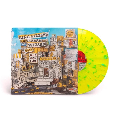 King Gizzard & The Lizard Wizard with Mild High Club - Sketches Of Brunswick East Yellow with Sky Blue Splatter Vinyl
